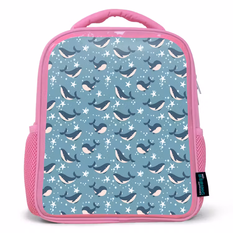 Klein - Oceaan - Walvis - Zeester Kinderrugzak - Roze middel 863 -3d