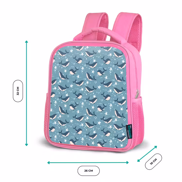 Klein - Oceaan - Walvis - Zeester Kinderrugzak - Roze middel 863 -productfoto_formaten