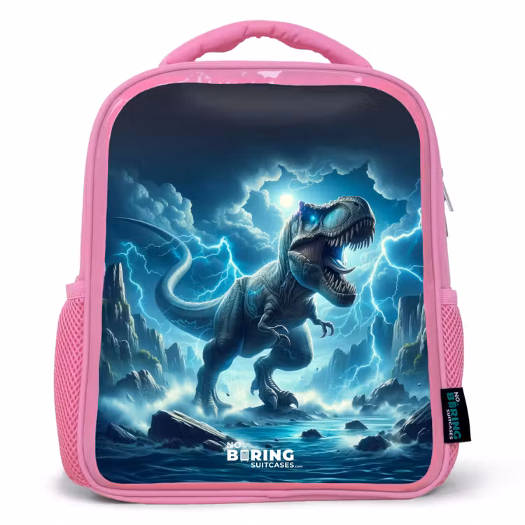Donderslagdino Kinderrugzak - Roze middel -3d
