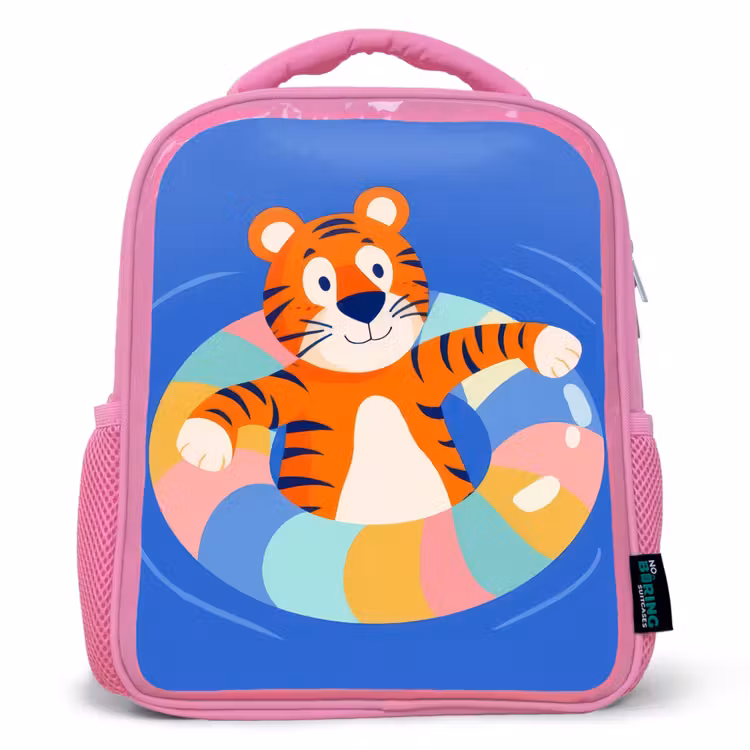 Tijger - Zwemband - Water Kinderrugzak - Roze middel -3d