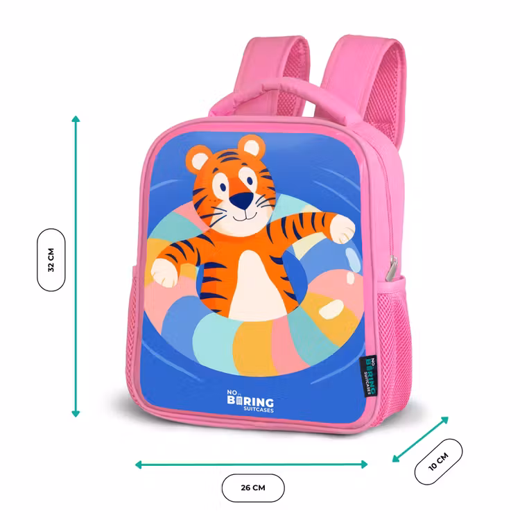 Tijger - Zwemband - Water Kinderrugzak - Roze middel -productfoto_formaten