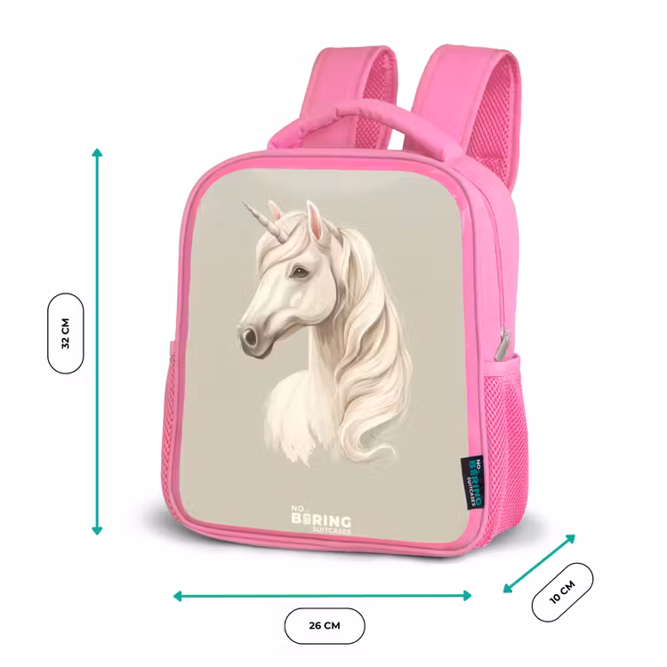 Eenhoorn in neutrale kleuren Kinderrugzak - Roze middel -productfoto_formaten