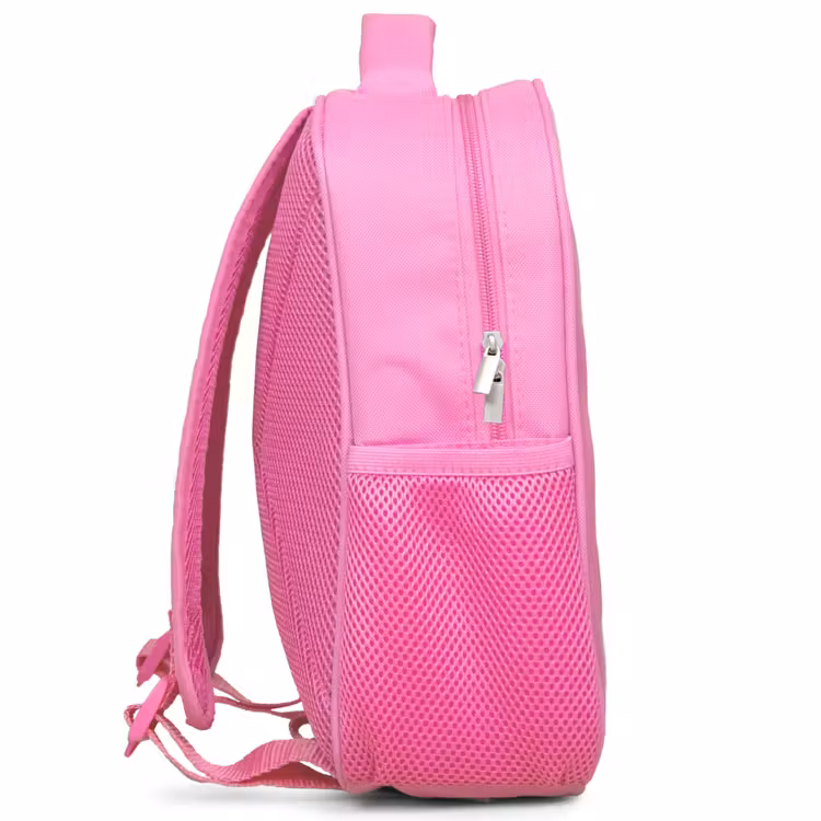 Geel - Roze - Katten - Wit Kinderrugzak - Roze middel 863 -zijkant