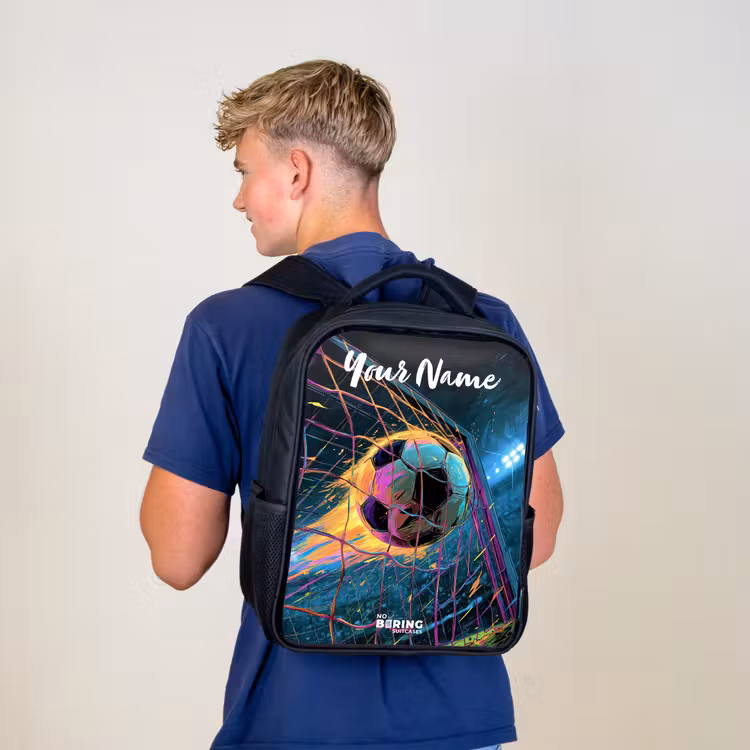 Neon - Net - Voetbal - Kleurrijk Rugzak - Zwart middel -sfeer8