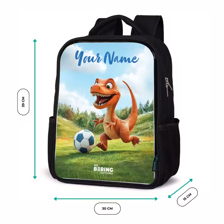 Voetbal - Dino - Sport Rugzak - Zwart middel -productfoto_formaten