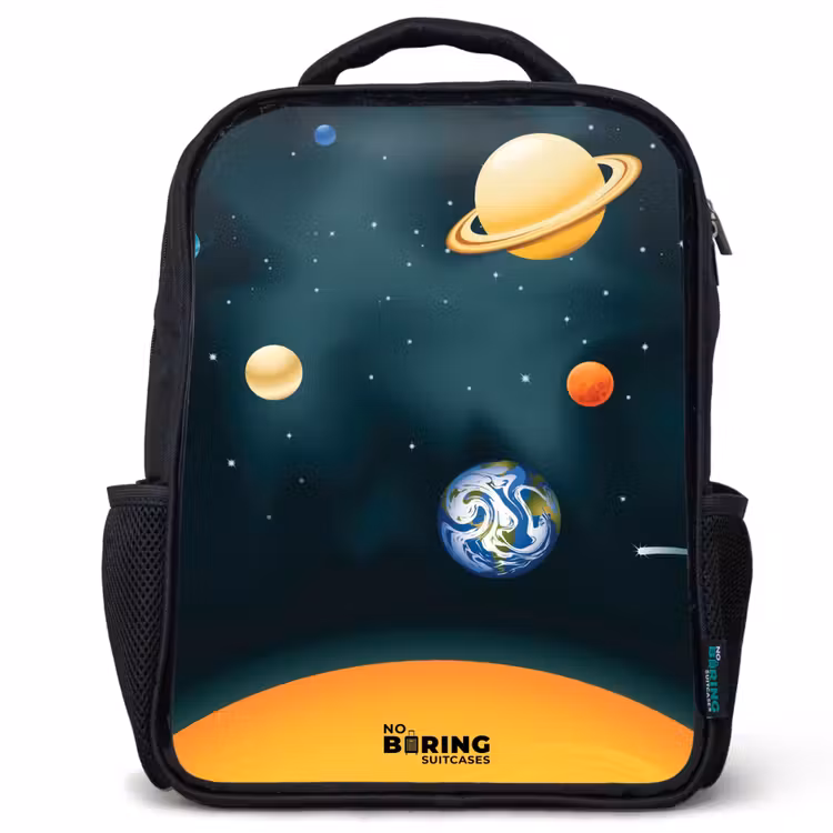 Ruimte met planeten Rugzak - Zwart middel -3d