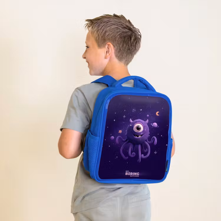 Kosmisch tentakelmonster Kinderrugzak - Blauw middel -sfeer2