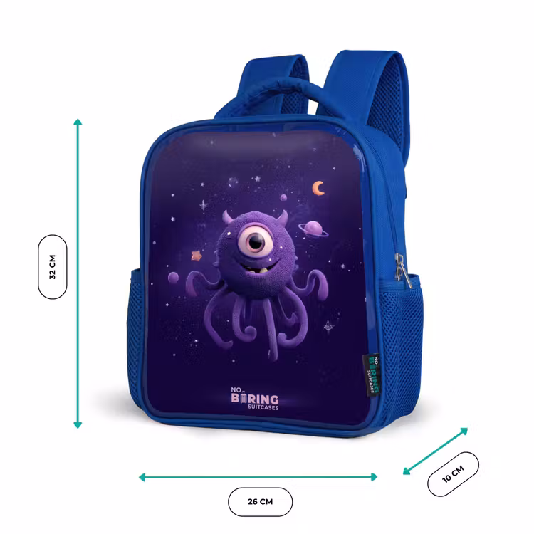 Kosmisch tentakelmonster Kinderrugzak - Blauw middel -productfoto_formaten