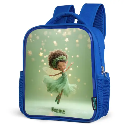 Dansende fee in groen licht Kinderrugzak - Blauw middel -schuin