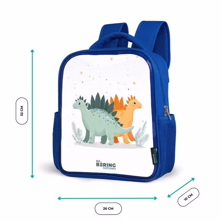 Stegosaurusduo onder sterrenregen Kinderrugzak - Blauw middel -productfoto_formaten