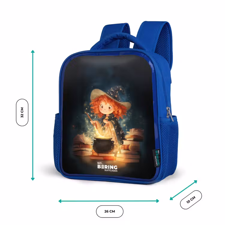 Heks met Sprankelende Toverdrank Kinderrugzak - Blauw middel -productfoto_formaten