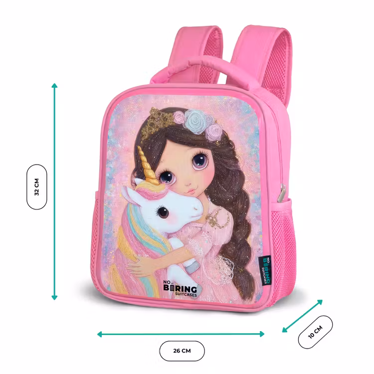 Meisje - Eenhoorn - Glitter Kinderrugzak - Roze middel -productfoto_formaten