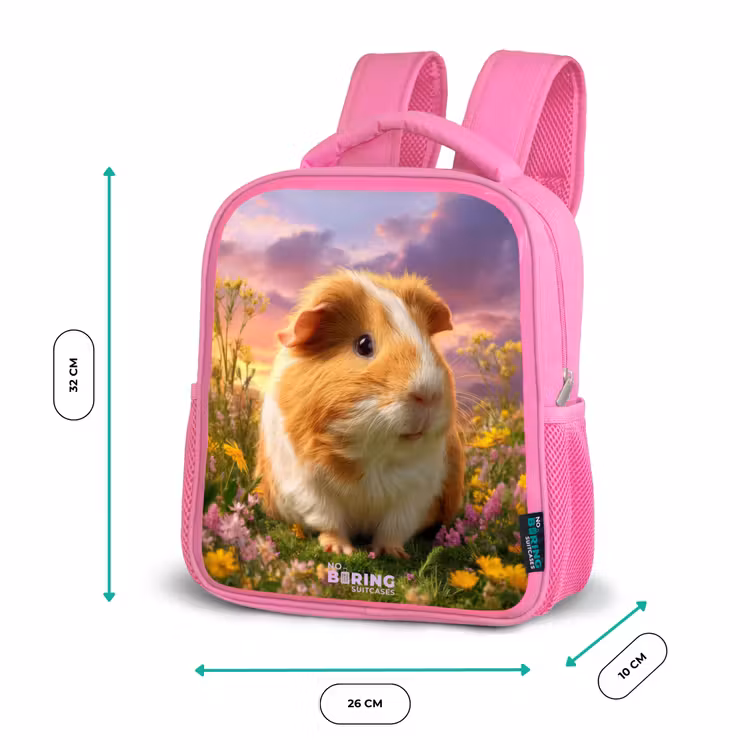 Cavia - Natuur - Dier Kinderrugzak - Roze middel -productfoto_formaten