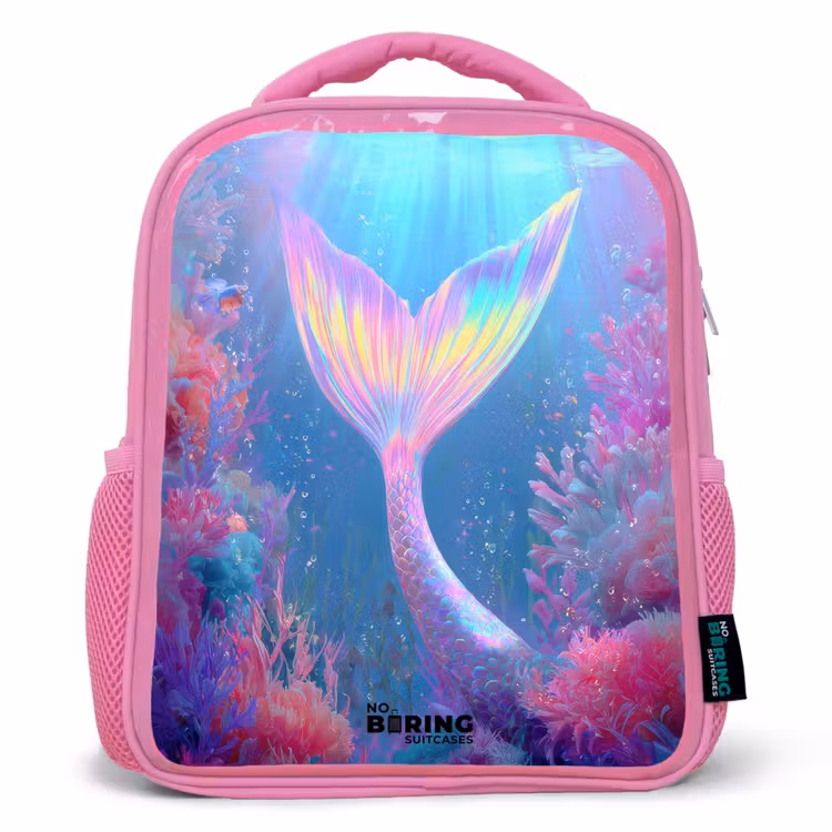 Zeemeermin - Koraal - Water Kinderrugzak - Roze middel -3d
