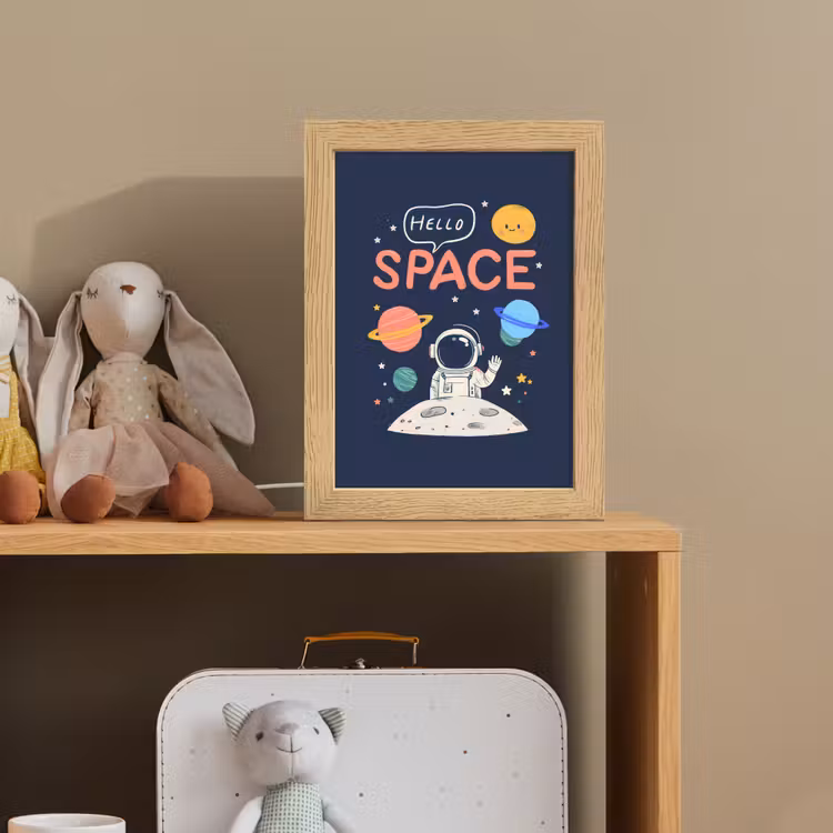 Astronaut - Ruimte - Planeten Light Box met kabel klein -sfeer2_kind
