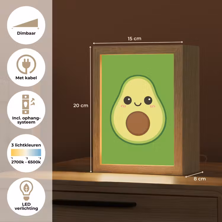 Avocado - Groen - Speels Light Box met kabel klein -USP_NL