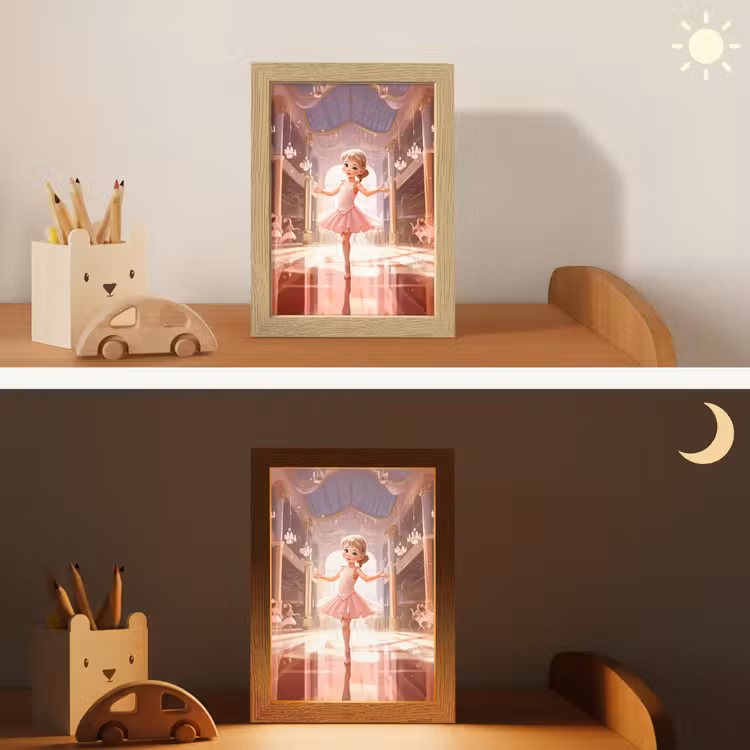 Ballerina - Meisjes - Roze - Kinderen Light Box met kabel klein -sfeer3_kind