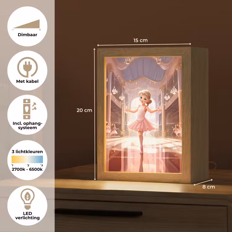 Ballerina - Meisjes - Roze - Kinderen Light Box met kabel klein -USP_NL