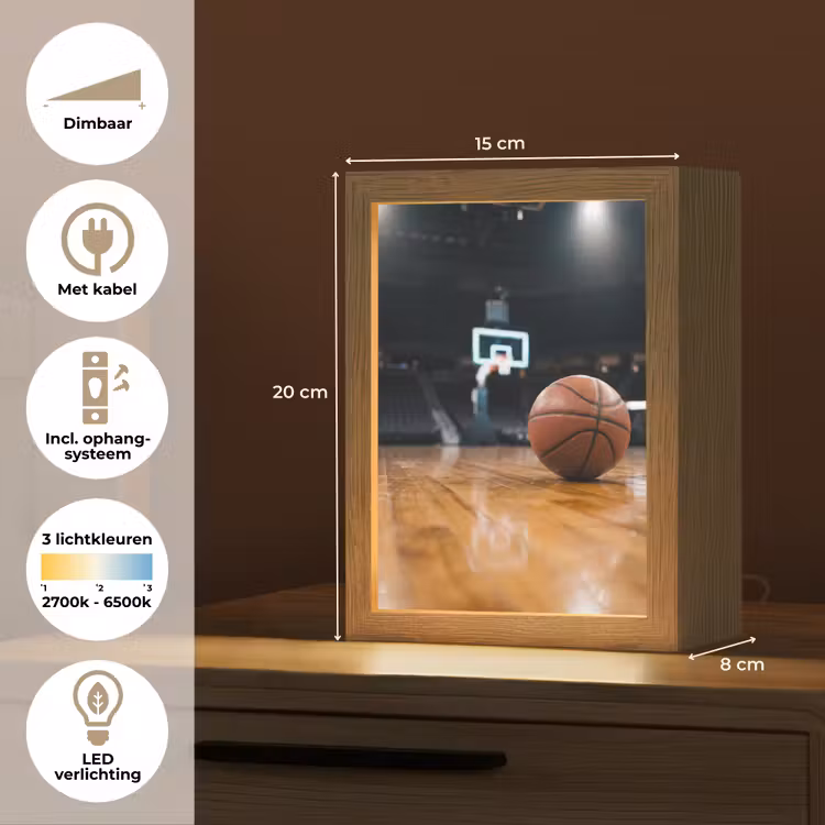 Basketbal - Arena - Sport Light Box met kabel (Kinderlampje) klein -USP_NL
