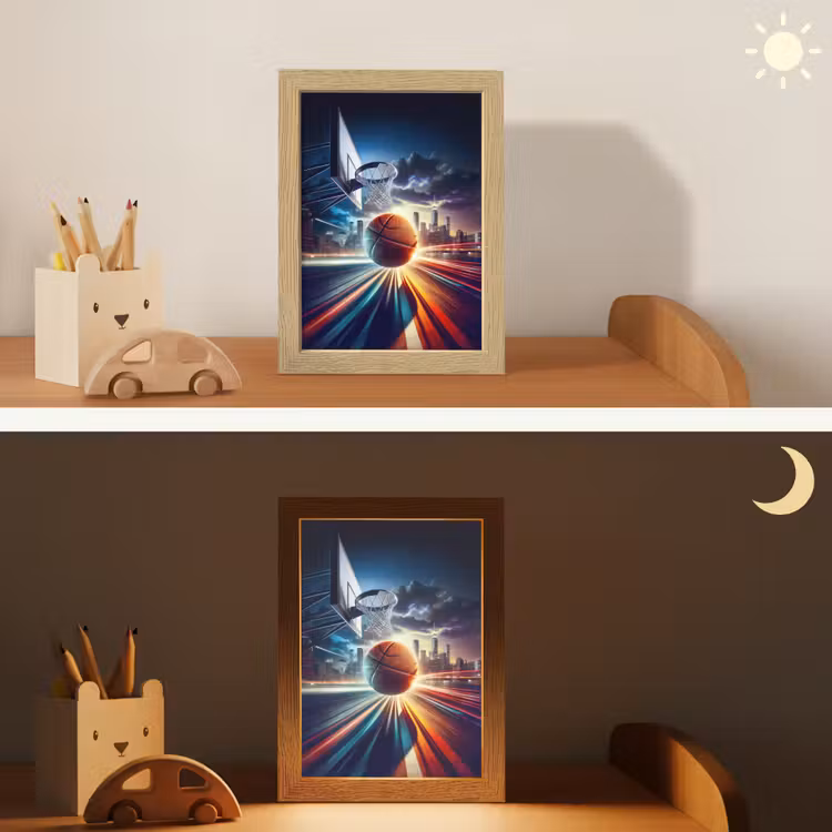 Basketbal - Sport - Basket - Stad Light Box met kabel klein -sfeer3_kind