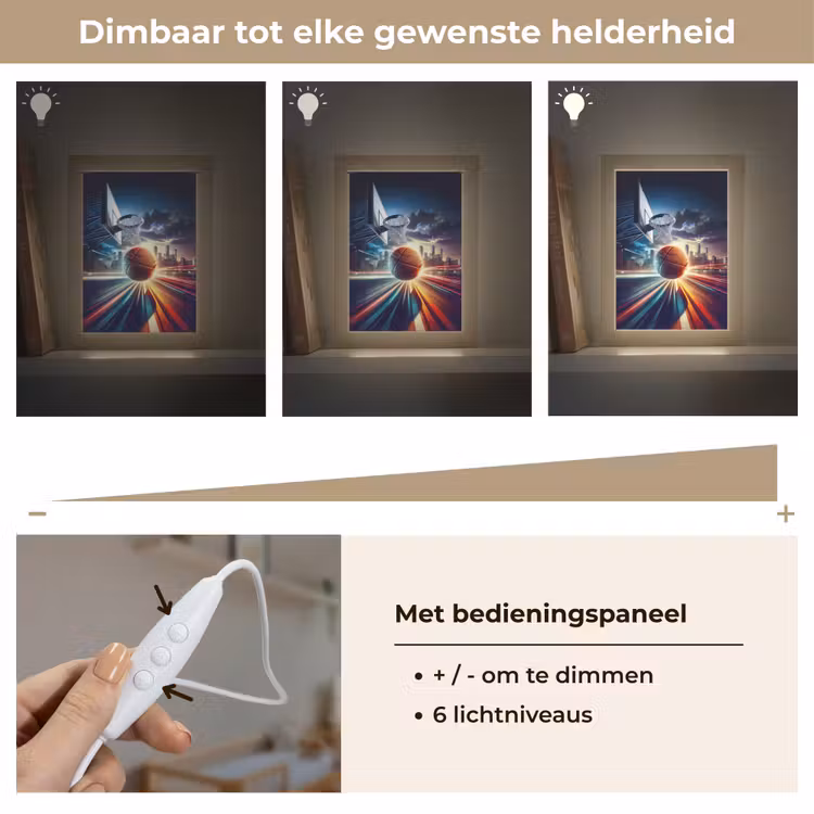 Basketbal - Sport - Basket - Stad Light Box met kabel klein -USP_dimbaarNL