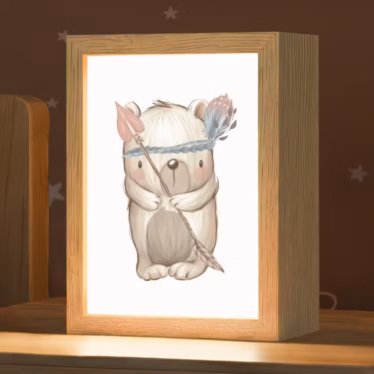 Beer - Dier - Bosdieren Light Box met kabel klein -zzz_3d_website