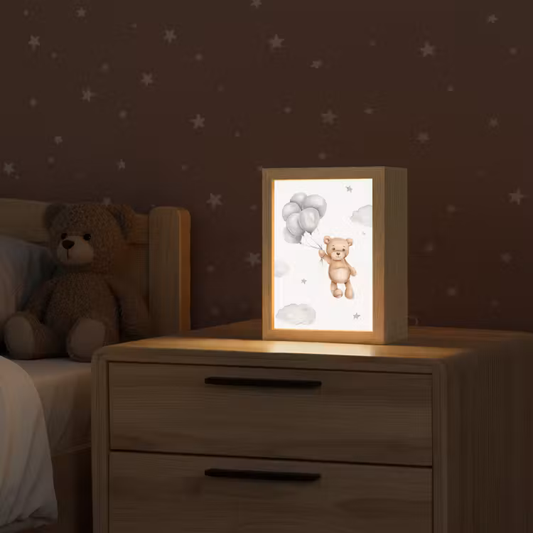 Beer - Ballon - Sterren - Kinderen Light Box met kabel klein -sfeer1_kind