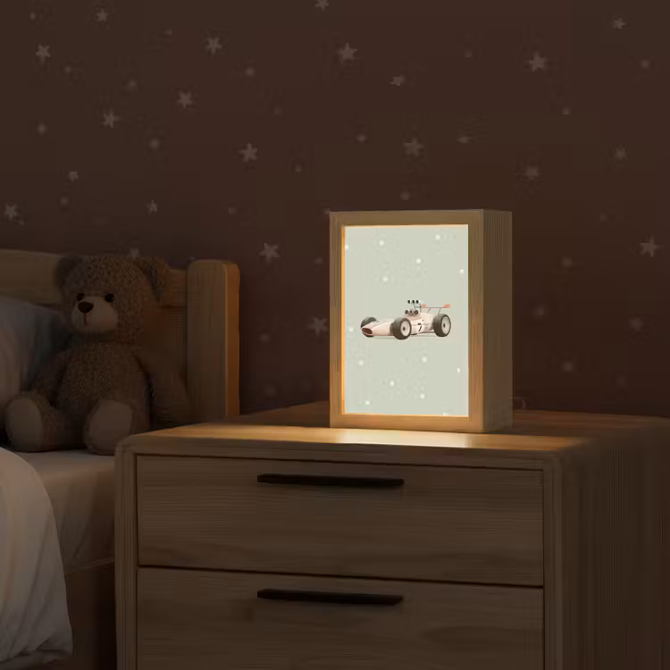 Beige - Raceauto - Stippen Light Box met kabel klein -sfeer1_kind