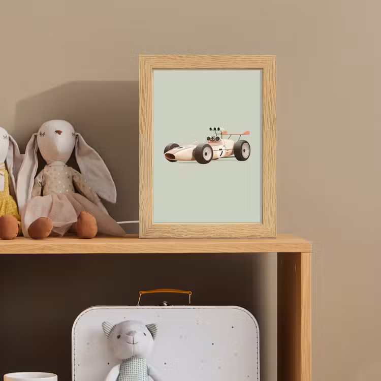 Beige - Raceauto - Groen Light Box met kabel klein -sfeer2_kind