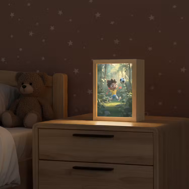 Jongen - Voetbal - Bos Light Box met kabel klein -sfeer1_kind