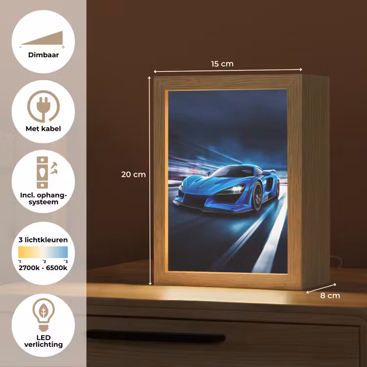 Auto - Blauw - Jongens - Kind Light Box met kabel klein -USP_NL