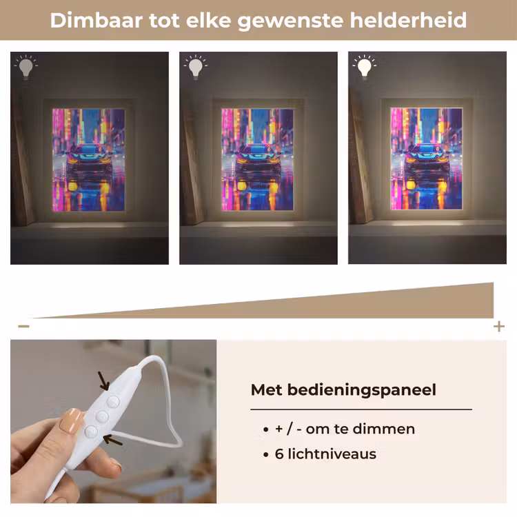 Auto - Politie - Stad - Jongens - Kleurrijk Light Box met kabel klein -USP_dimbaarNL