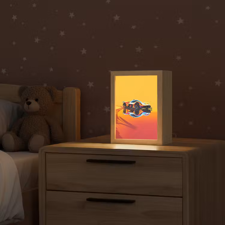 Auto - Race - F1 - Jongens - Geel - Rood Light Box met kabel klein -sfeer1_kind