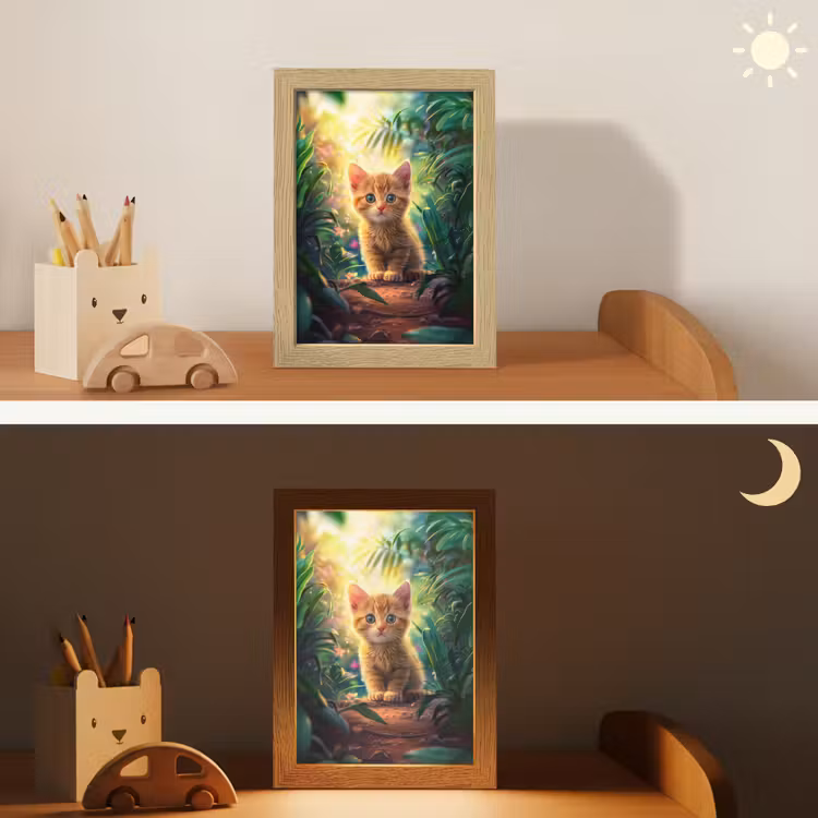 Kat - Huisdier - Natuur Light Box met kabel klein -sfeer3_kind
