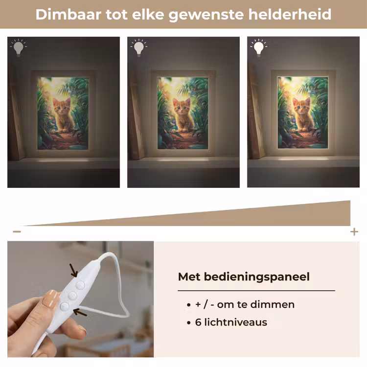 Kat - Huisdier - Natuur Light Box met kabel klein -USP_dimbaarNL