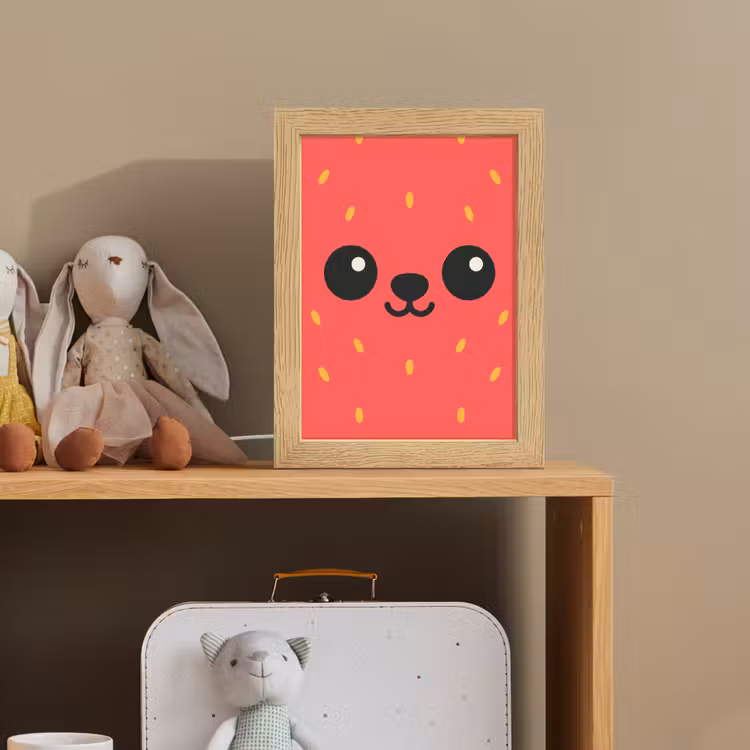 Kat - Aardbei - Cartoon Light Box met kabel klein -sfeer2_kind