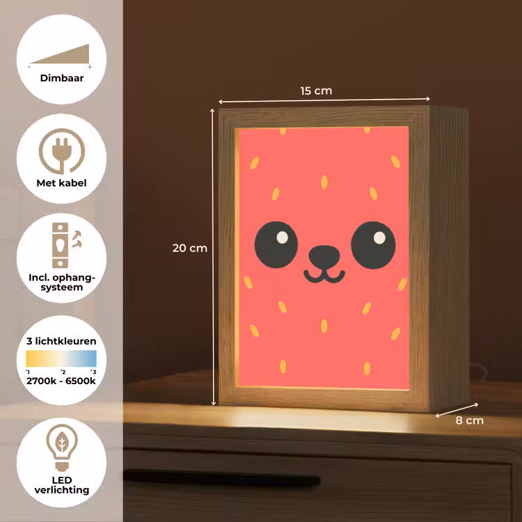 Kat - Aardbei - Cartoon Light Box met kabel klein -USP_NL