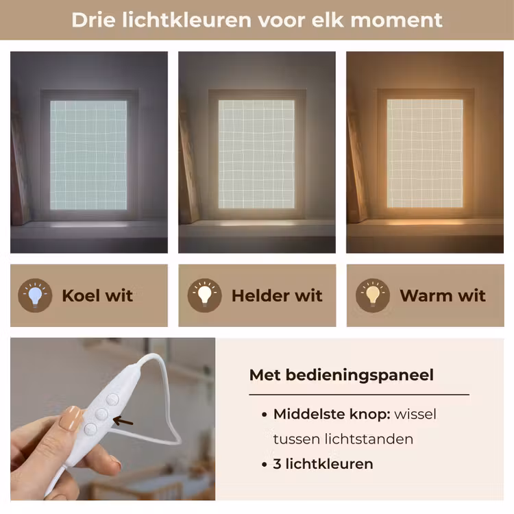 Ruitpatroon - Golvend - Groen Light Box met kabel (Kinderlampje) klein 904 -USP_lichtkleurNL