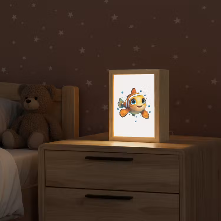 Clownvis - Oranje - Vis - Water Light Box met kabel klein -sfeer1_kind