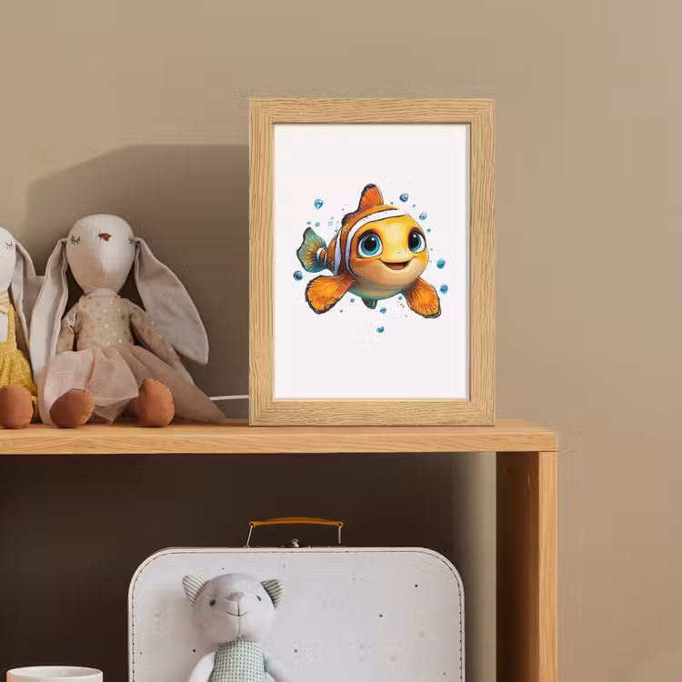 Clownvis - Oranje - Vis - Water Light Box met kabel klein -sfeer2_kind