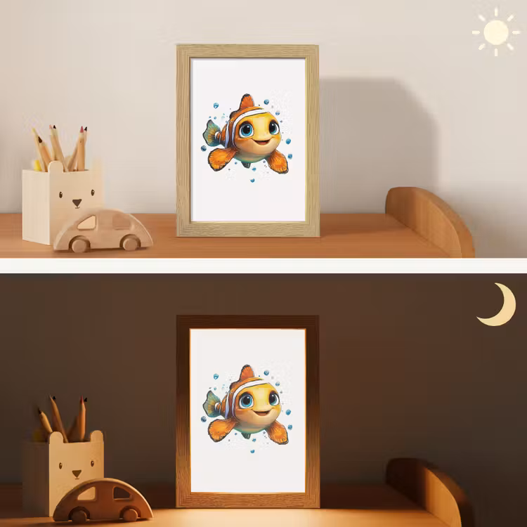 Clownvis - Oranje - Vis - Water Light Box met kabel klein -sfeer3_kind