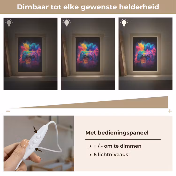 Controller - Neon - Explosie - Kleurrijk Light Box met kabel klein -USP_dimbaarNL
