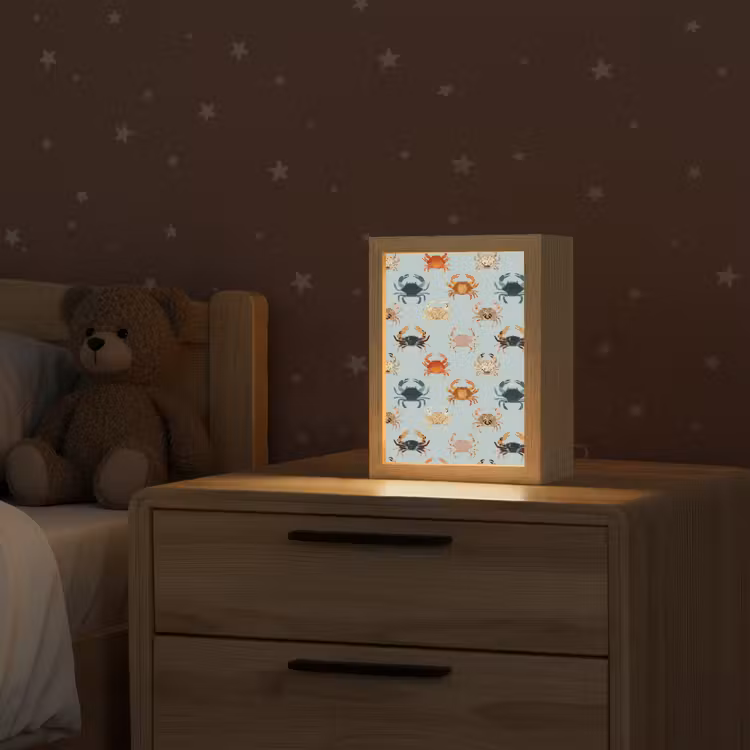 Krabben - Speels - Kleurrijk Light Box met kabel (Kinderlampje) klein 904 -sfeer1_kind