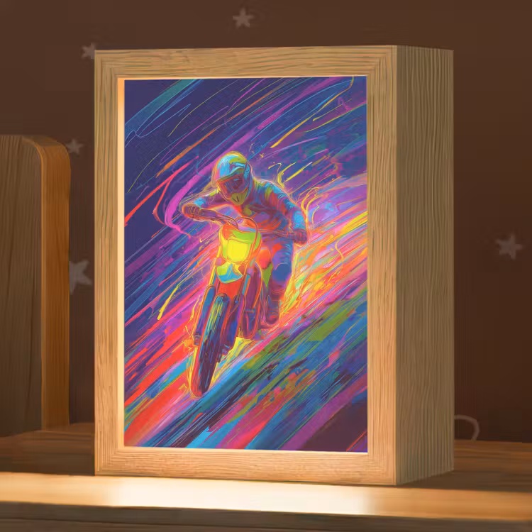 Crossmotor - Neonkleuren - Lijnen - Helm Light Box met kabel klein -zzz_3d_website