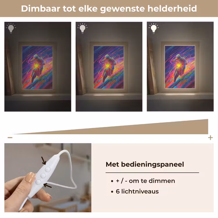 Crossmotor - Neonkleuren - Lijnen - Helm Light Box met kabel klein -USP_dimbaarNL