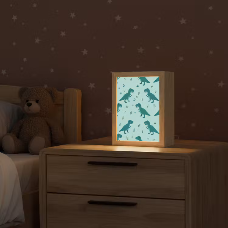 Donkergroen - Dinosaurussen - Afdrukken - Bladeren Light Box met kabel klein -sfeer1_kind
