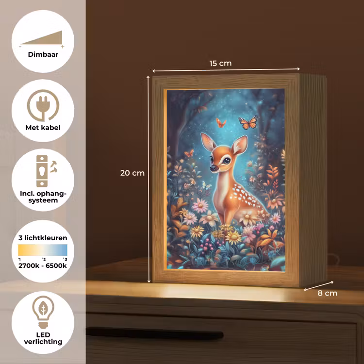 Hert - Magisch - Sprookjesbos Light Box met kabel klein -USP_NL