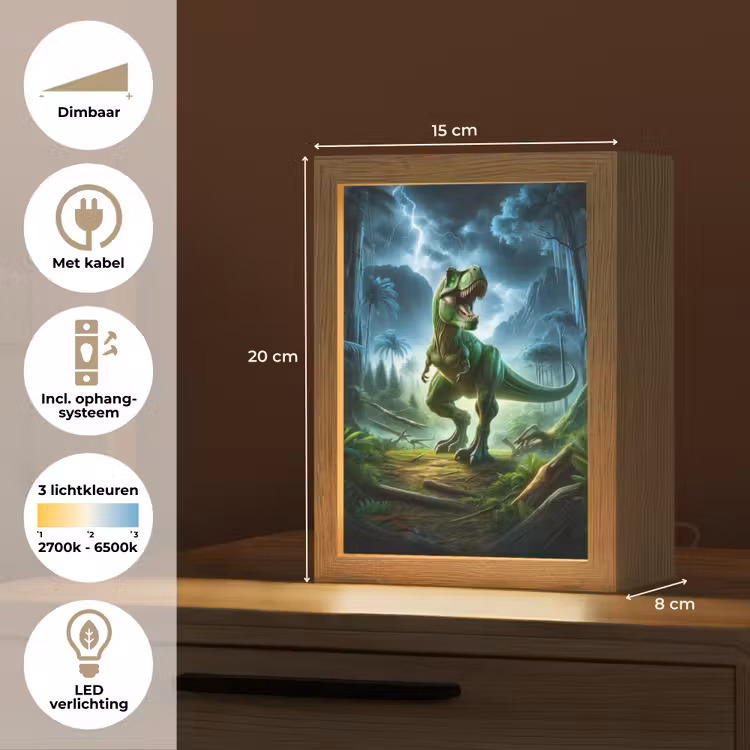 Dino - Jongens - Groen - Blauw - T-Rex Light Box met kabel klein -USP_NL
