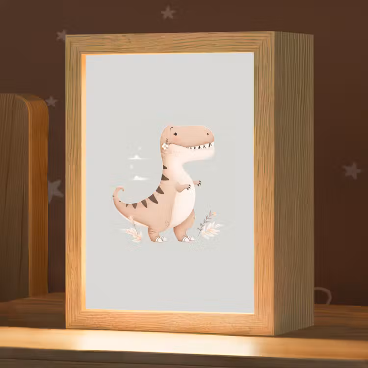Dino - Bloemen - Blauw Light Box met kabel klein -zzz_3d_website