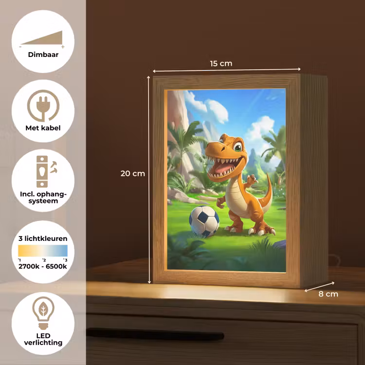 Dino - Voetbal - Groen Light Box met kabel klein -USP_NL